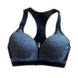 Victoria’s Secret Sport Gray & Black Zip Up Sports Bra